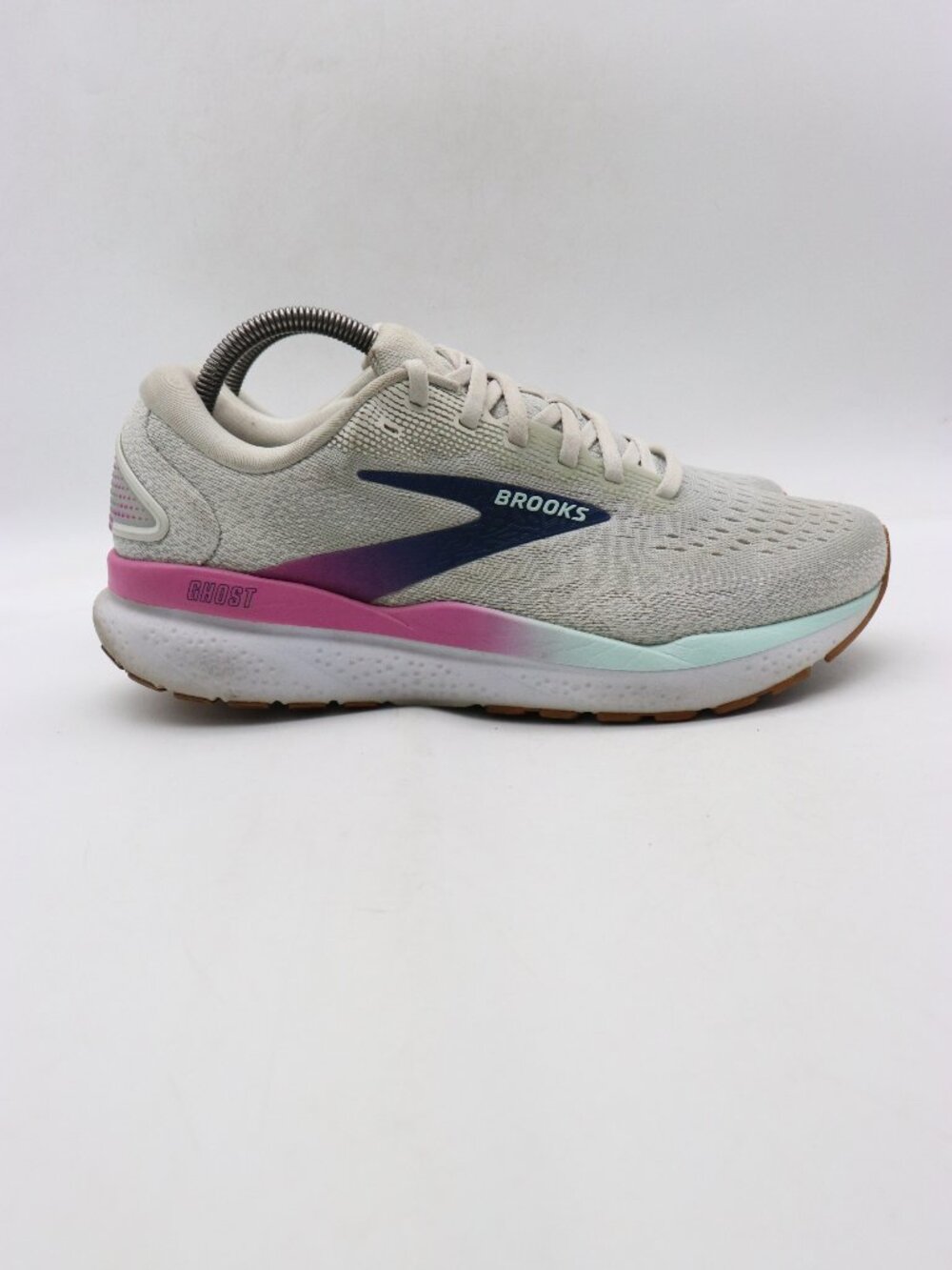 Brooks Ghost 15 Women's 10 Wide D Running Athletic Grey Purple Shoes 1204071D175